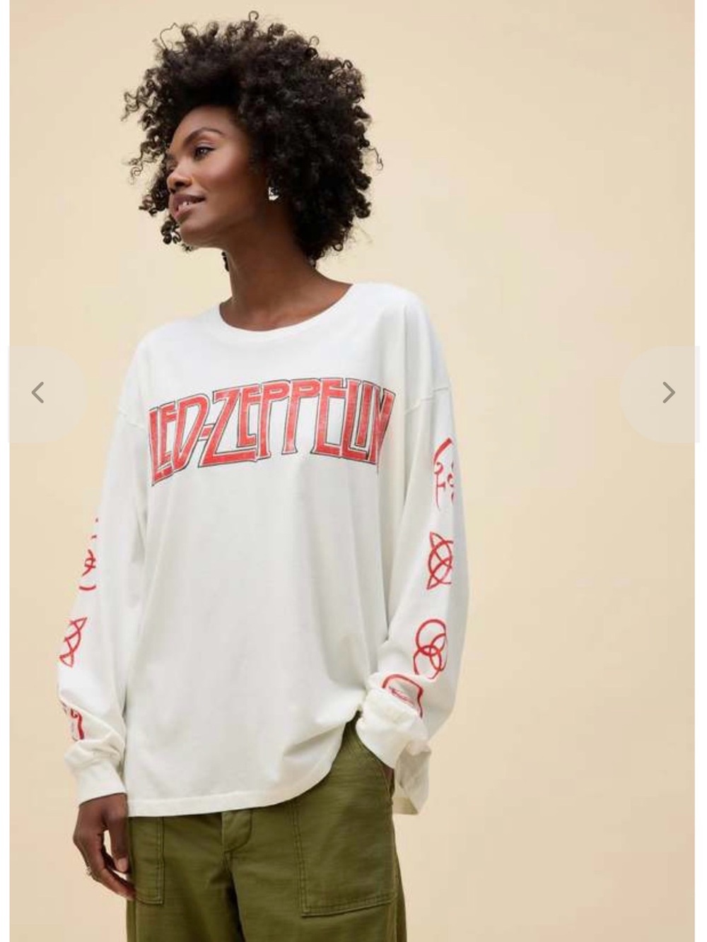 NWT Led Zeppelin Four Symbols Merch Long Sleeve Top Medium